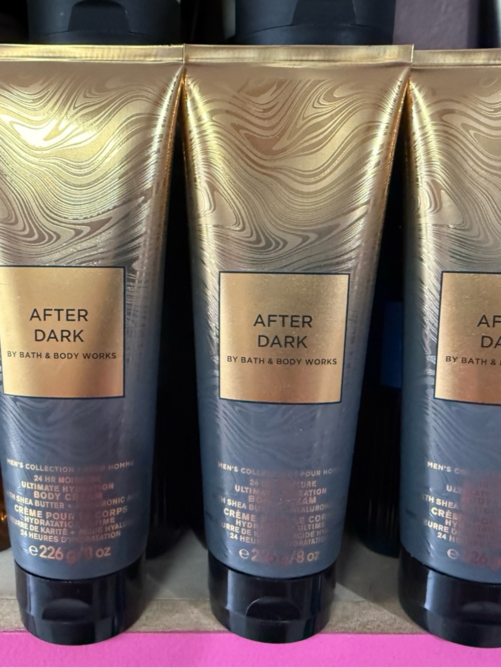 3 Bath & Body Works After Dark Body Cream in Gold and Black